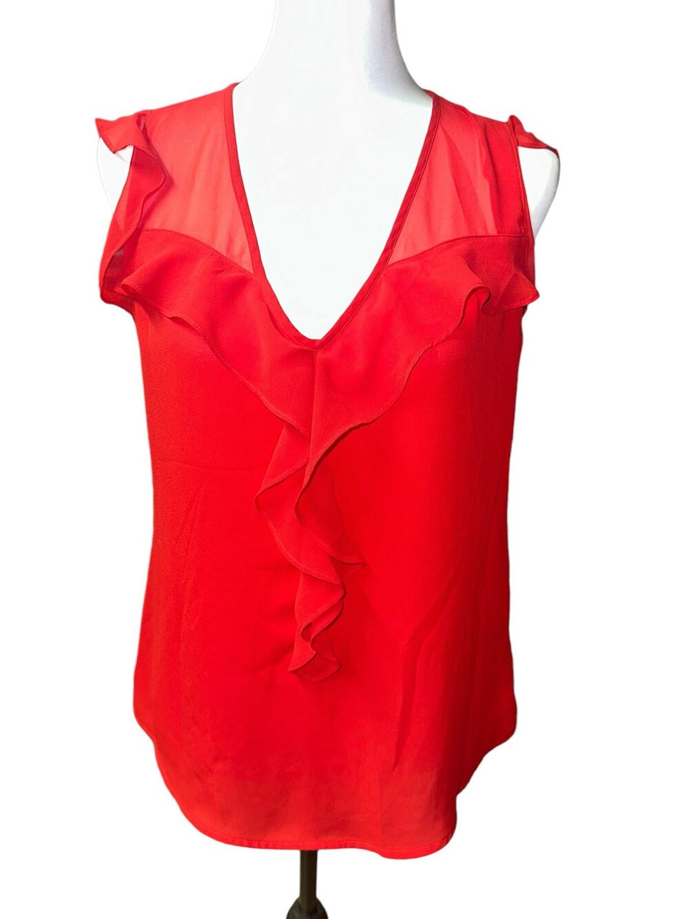 Express Sleeveless Top Red Small